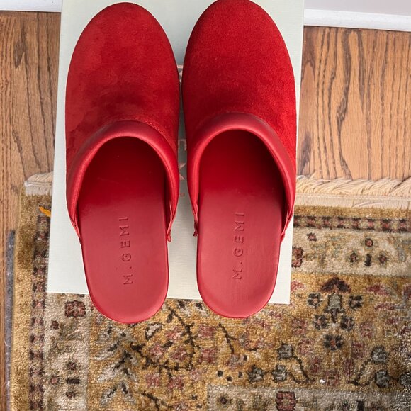 M. Gemi Red leather clogs - Picture 7 of 11